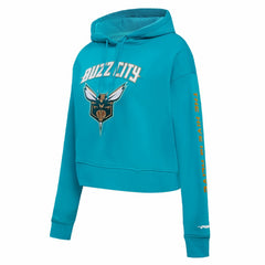 Charlotte Hornets Pro Standard Women's 2023/24 City Edition Cropped Pullover Hoodie Discount