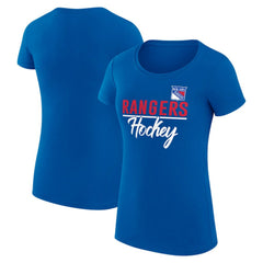 New York Rangers G-III 4Her by Carl Banks Women's Super-Slim Fit Lightweight Team Sport T-Shirt Outlet