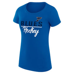 St. Louis Blues G-III 4Her by Carl Banks Women's Super-Slim Fit Lightweight Team Sport T-Shirt Outlet