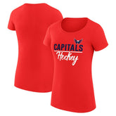 Washington Capitals G-III 4Her by Carl Banks Women's Super-Slim Fit Lightweight Team Sport T-Shirt For Sale