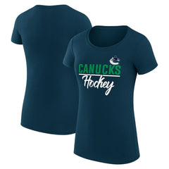 Vancouver Canucks G-III 4Her by Carl Banks Women's Super-Slim Fit Lightweight Team Sport T-Shirt Sale