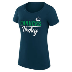 Vancouver Canucks G-III 4Her by Carl Banks Women's Super-Slim Fit Lightweight Team Sport T-Shirt Sale