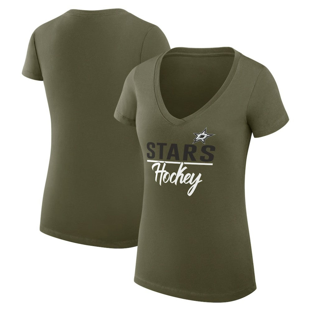 Dallas Stars G-III 4Her by Carl Banks Women's Super-Slim Fit Lightweight Team Sport V-Neck T-Shirt Discount