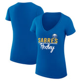 Buffalo Sabres G-III 4Her by Carl Banks Women's Super-Slim Fit Lightweight Team Sport V-Neck T-Shirt For Sale