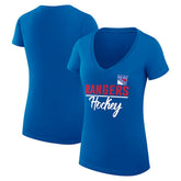 New York Rangers G-III 4Her by Carl Banks Women's Super-Slim Fit Lightweight Team Sport V-Neck T-Shirt Discount