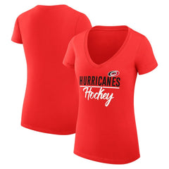 Carolina Hurricanes G-III 4Her by Carl Banks Women's Super-Slim Fit Lightweight Graphic V-Neck T-Shirt Online