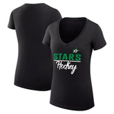 Dallas Stars G-III 4Her by Carl Banks Women's Super-Slim Fit Lightweight Graphic V-Neck T-Shirt Sale