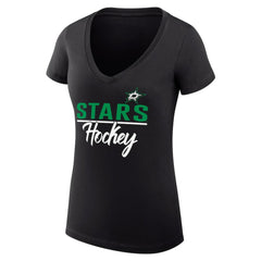 Dallas Stars G-III 4Her by Carl Banks Women's Super-Slim Fit Lightweight Graphic V-Neck T-Shirt Sale