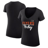Philadelphia Flyers G-III 4Her by Carl Banks Women's Super-Slim Fit Lightweight Graphic V-Neck T-Shirt Discount
