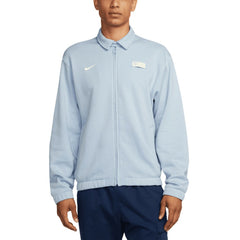 USMNT Club Fleece Harrington Full-Zip Jacket Light Blue - Nike