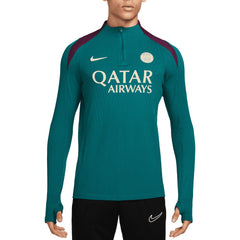 Paris Saint-Germain 2024/25 Advance Strike Drill Performance Quarter-Zip Top Teal - Nike