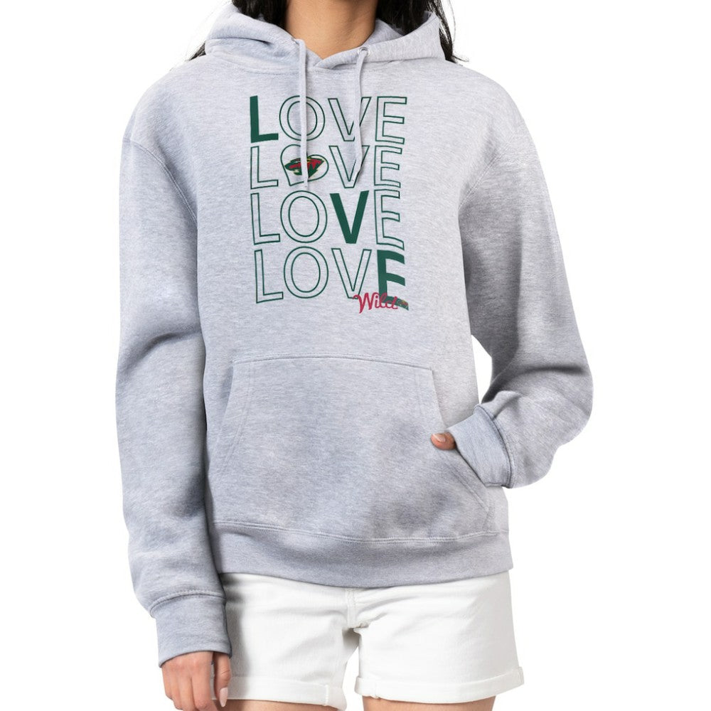 Minnesota Wild G-III 4Her by Carl Banks Women's Hockey Love Fleece Pullover Hoodie Discount