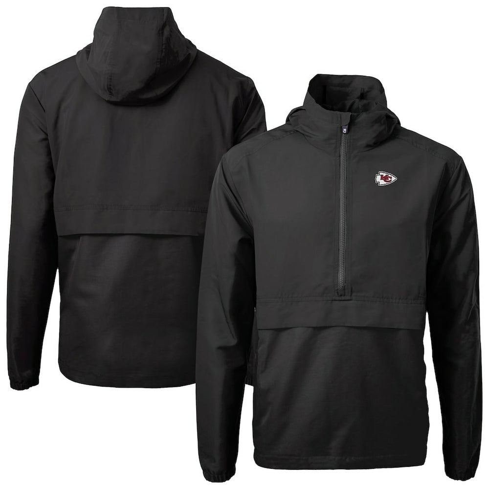 Kansas City Chiefs Cutter & Buck Charter Eco Recycled Anorak Half-Zip Jacket