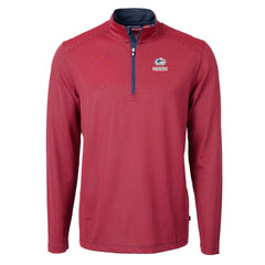 Green Bay Packers Cutter & Buck Virtue Eco Pique Micro Stripe Recycled Quarter-Zip Pullover Top