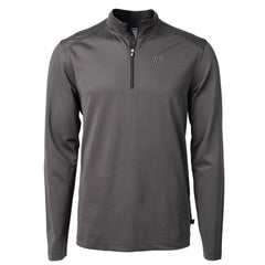 Indianapolis Colts Cutter & Buck Virtue Eco Pique Micro Stripe Recycled Quarter-Zip Pullover Top