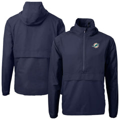 Miami Dolphins Cutter & Buck Charter Eco Recycled Anorak Half-Zip Jacket