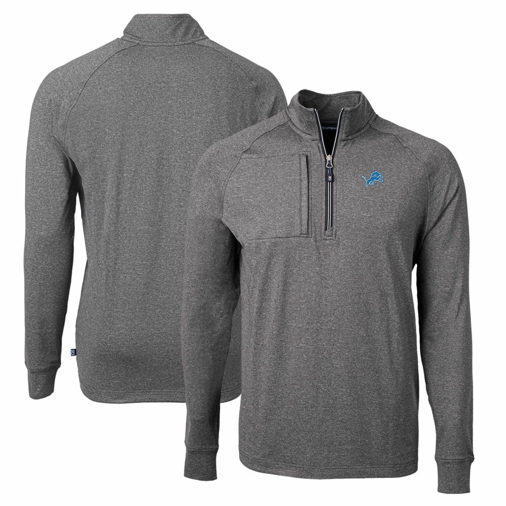 Detroit Lions Cutter & Buck Adapt Eco Knit Quarter-Zip Pullover Top