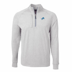 Detroit Lions Cutter & Buck Adapt Eco Knit Quarter-Zip Pullover Top