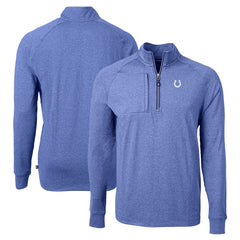 Indianapolis Colts Cutter & Buck Adapt Eco Knit Quarter-Zip Pullover Top
