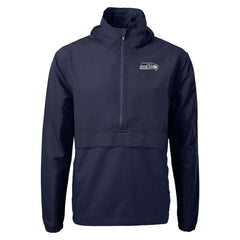 Seattle Seahawks Cutter & Buck Charter Eco Recycled Anorak Half-Zip Jacket