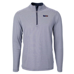 Pittsburgh Steelers Cutter & Buck Virtue Eco Pique Micro Stripe Recycled Quarter-Zip Pullover Top