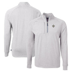New Orleans Saints Cutter & Buck Adapt Eco Knit Quarter-Zip Pullover Top