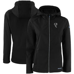 Atlanta Falcons Cutter & Buck Women's Evoke Eco Softshell Recycled Full-Zip Hooded Jacket