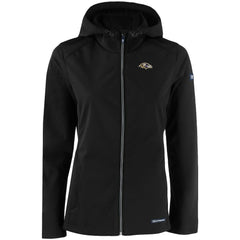 Baltimore Ravens Cutter & Buck Women's Evoke Eco Softshell Recycled Full-Zip Hooded Jacket