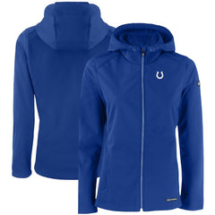Indianapolis Colts Cutter & Buck Women's Evoke Eco Softshell Recycled Full-Zip Hooded Jacket