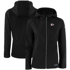Kansas City Chiefs Cutter & Buck Women's Evoke Eco Softshell Recycled Full-Zip Hooded Jacket
