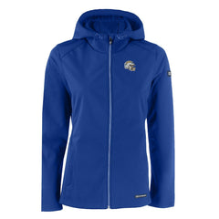 Los Angeles Chargers Cutter & Buck Women's Evoke Eco Softshell Recycled Full-Zip Hooded Jacket