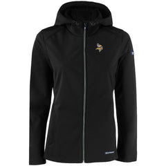 Minnesota Vikings Cutter & Buck Women's Evoke Eco Softshell Recycled Full-Zip Hooded Jacket