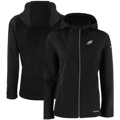 Philadelphia Eagles Cutter & Buck Women's Evoke Eco Softshell Recycled Full-Zip Hooded Jacket