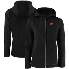 Washington Commanders Cutter & Buck Women's Evoke Eco Softshell Recycled Full-Zip Hooded Jacket