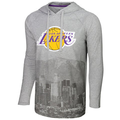 Los Angeles Lakers Stadium Essentials Atrium Raglan Long Sleeve Hoodie T-Shirt Online