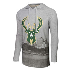 Milwaukee Bucks Stadium Essentials Atrium Raglan Long Sleeve Hoodie T-Shirt Outlet