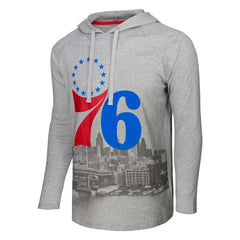 Philadelphia 76ers Stadium Essentials Atrium Raglan Long Sleeve Hoodie T-Shirt On Sale