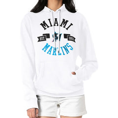 Miami Marlins G-III 4Her by Carl Banks Women's City Graphic Pullover Hoodie | MLB New