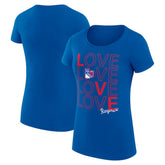 New York Rangers G-III 4Her by Carl Banks Women's Super-Slim Fit Lightweight Hockey Love T-Shirt For Sale