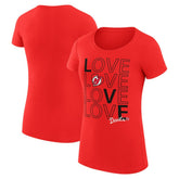 New Jersey Devils G-III 4Her by Carl Banks Women's Super-Slim Fit Lightweight Hockey Love T-Shirt Outlet