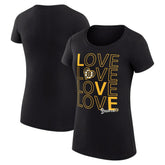 Boston Bruins G-III 4Her by Carl Banks Women's Super-Slim Fit Lightweight Hockey Love T-Shirt On Sale