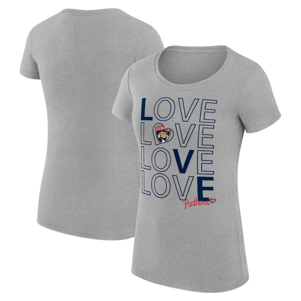 Florida Panthers G-III 4Her by Carl Banks Women's Super-Slim Fit Lightweight Hockey Love T-Shirt Discount