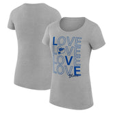 St. Louis Blues G-III 4Her by Carl Banks Women's Super-Slim Fit Lightweight Hockey Love T-Shirt Sale
