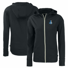 Detroit Lions Cutter & Buck Women's Throwback Daybreak Eco Recycled Half-Zip Hoodie