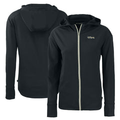 New York Jets Cutter & Buck Women's Throwback Daybreak Eco Recycled Half-Zip Hoodie