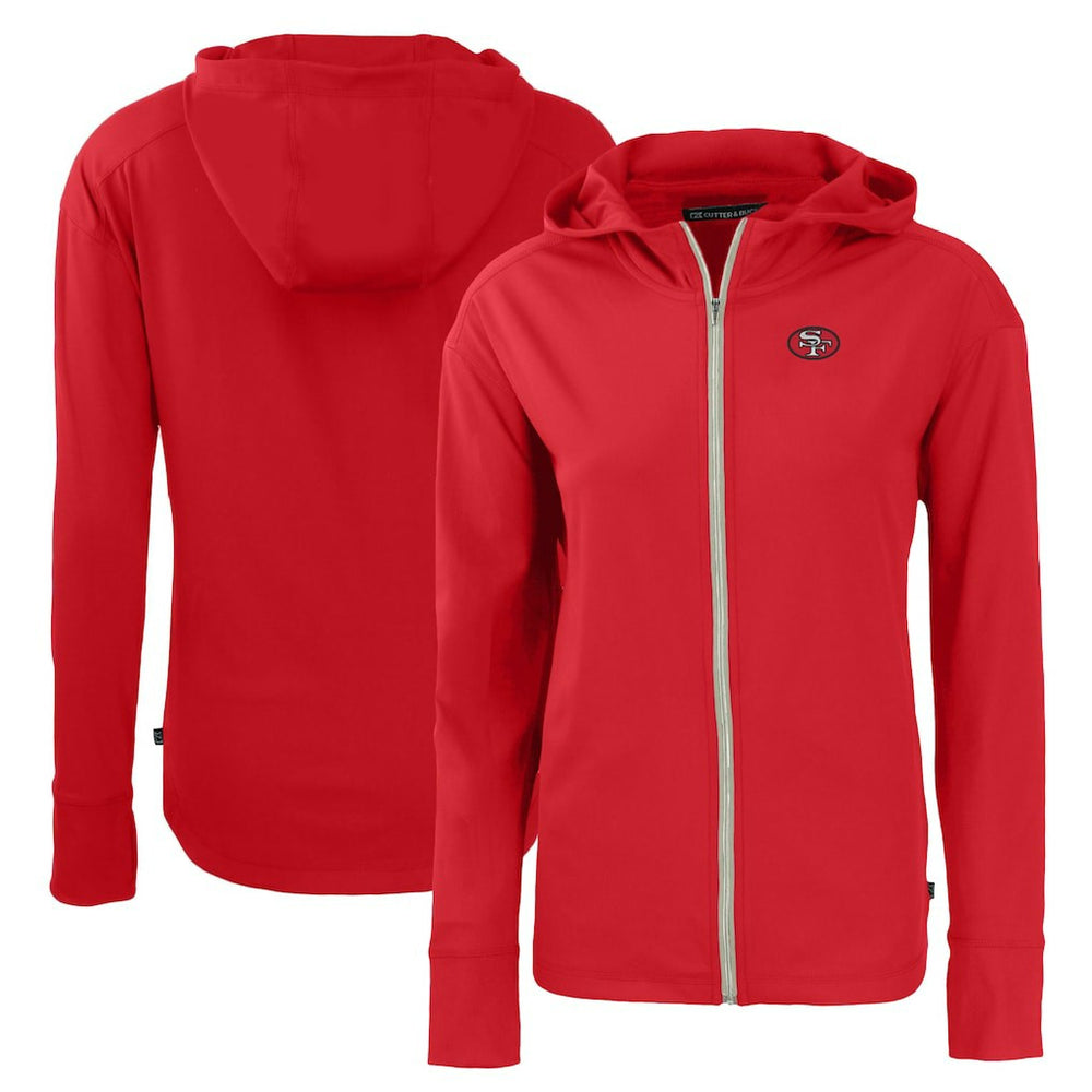 San Francisco 49ers Cutter & Buck Women's Throwback Daybreak Eco Recycled Half-Zip Hoodie