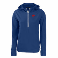 Buffalo Bills Cutter & Buck Women's Throwback Daybreak Eco Recycled Half-Zip Hoodie