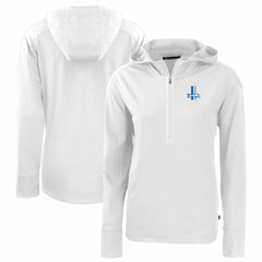 Detroit Lions Cutter & Buck Women's Throwback Daybreak Eco Recycled Half-Zip Hoodie