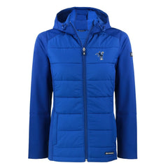 Indianapolis Colts Cutter & Buck Women's Throwback Evoke Hybrid Eco Softshell Recycled Full-Zip Hoodie Jacket