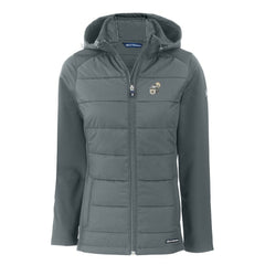 New Orleans Saints Cutter & Buck Women's Throwback Evoke Hybrid Eco Softshell Recycled Full-Zip Hoodie Jacket